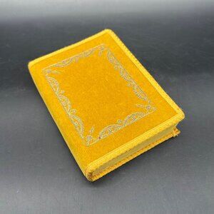 Vintage Velvet Double Playing Card Carrying Case Holder Bridge Poker Game Gold